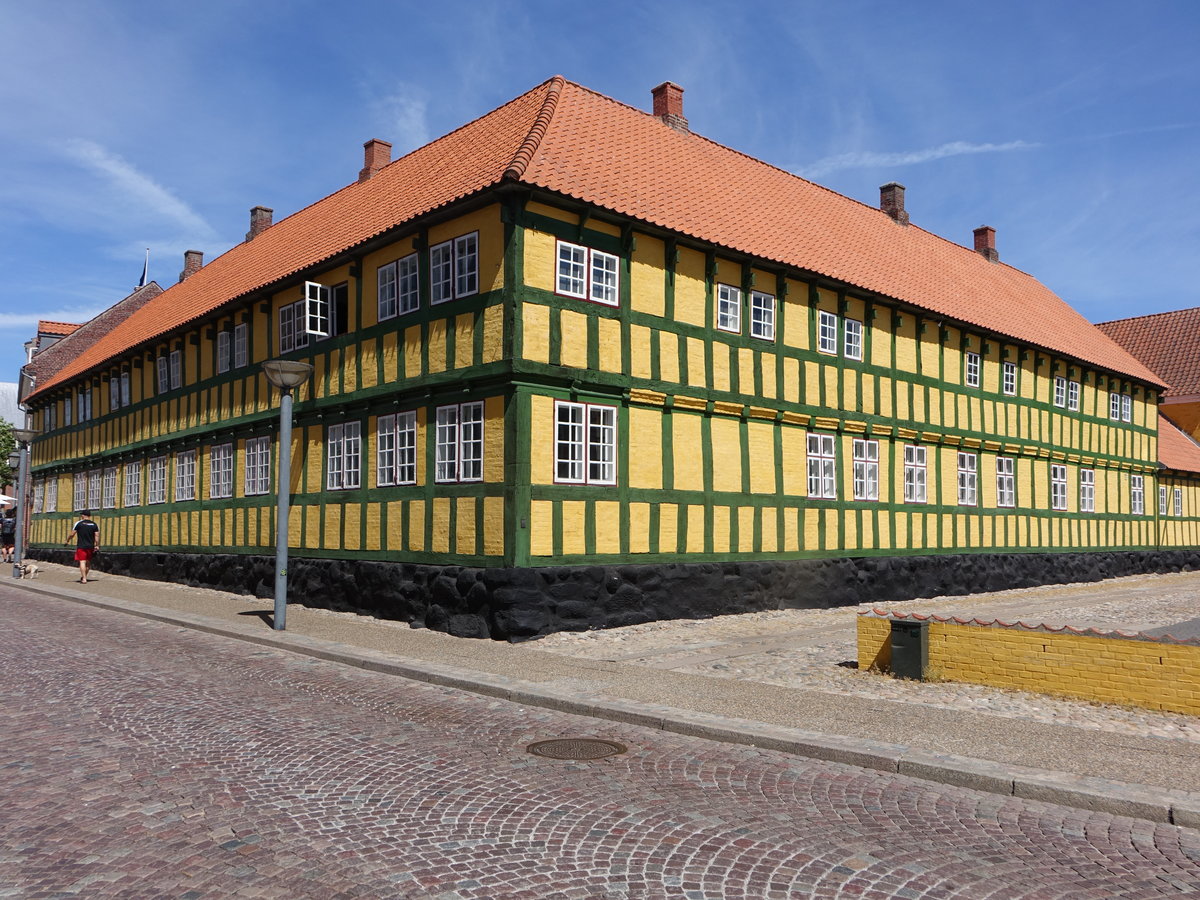 Grenaa, Djurslands Museum in der Sondergade, Fachwerkhaus aus dem 18. Jahrhundert (07.06.2018)