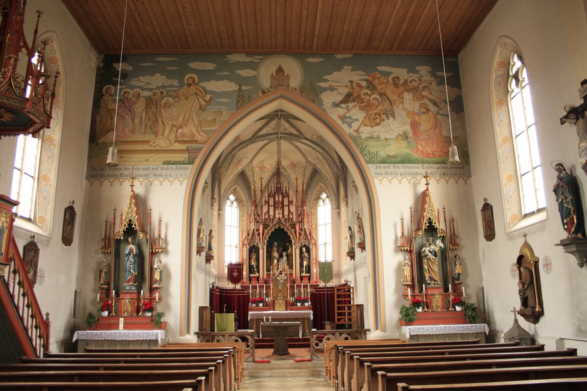 Grimolzhausen, Ausstattung von 1855 der Pfarrkirche Maria Heimsuchung (28.09.2014)