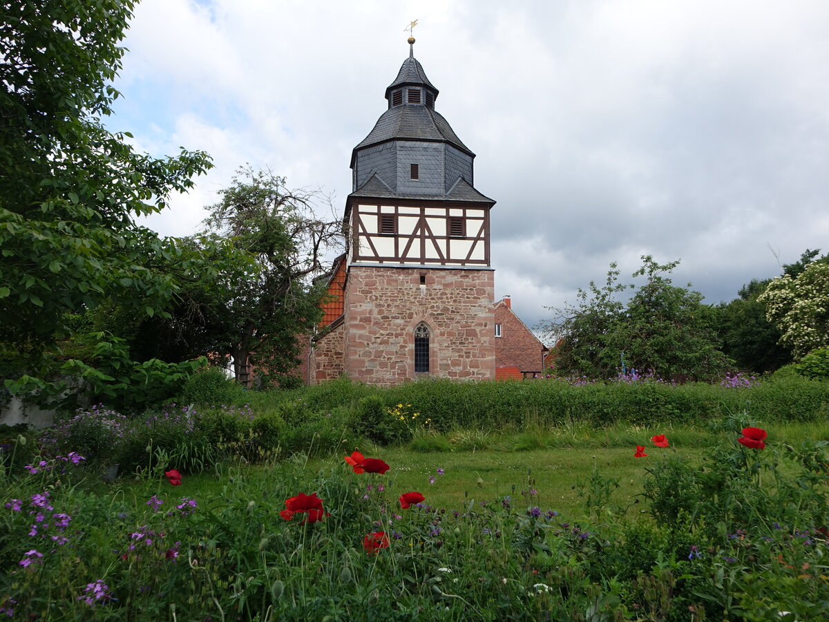 Groensee im Werra Tal, evangelische Kirche, erbaut im 14. Jahrhundert (06.06.2022)