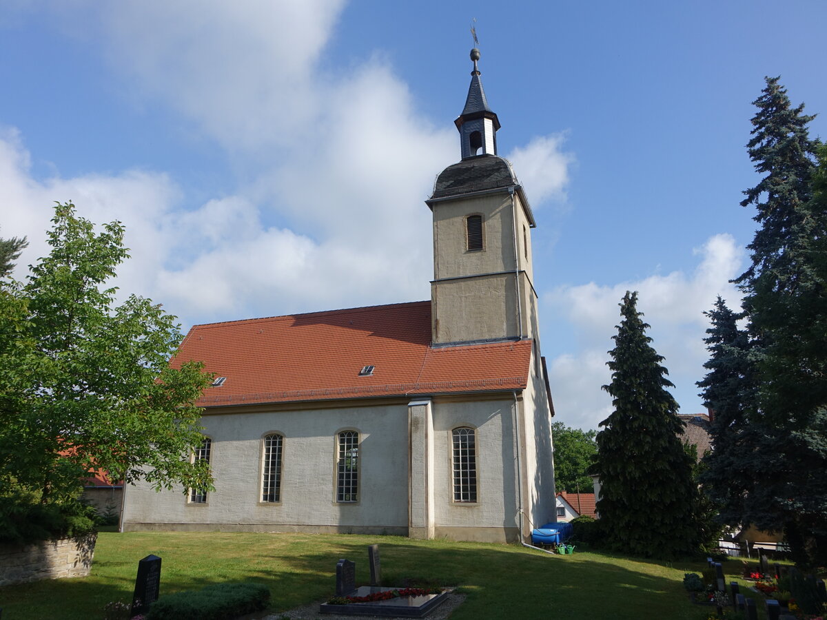 Groprthen, evangelische Kirche, erbaut 1760 (24.06.2023)