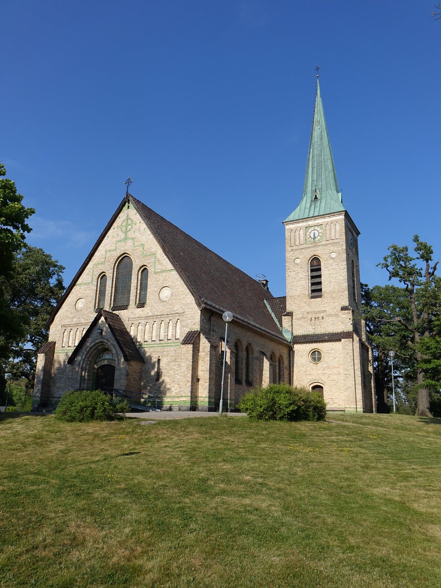 Gustavsberg, Ev. Kirche, erbaut bis 1906 durch den Architekten Gustaf Ameen (03.06.2018)