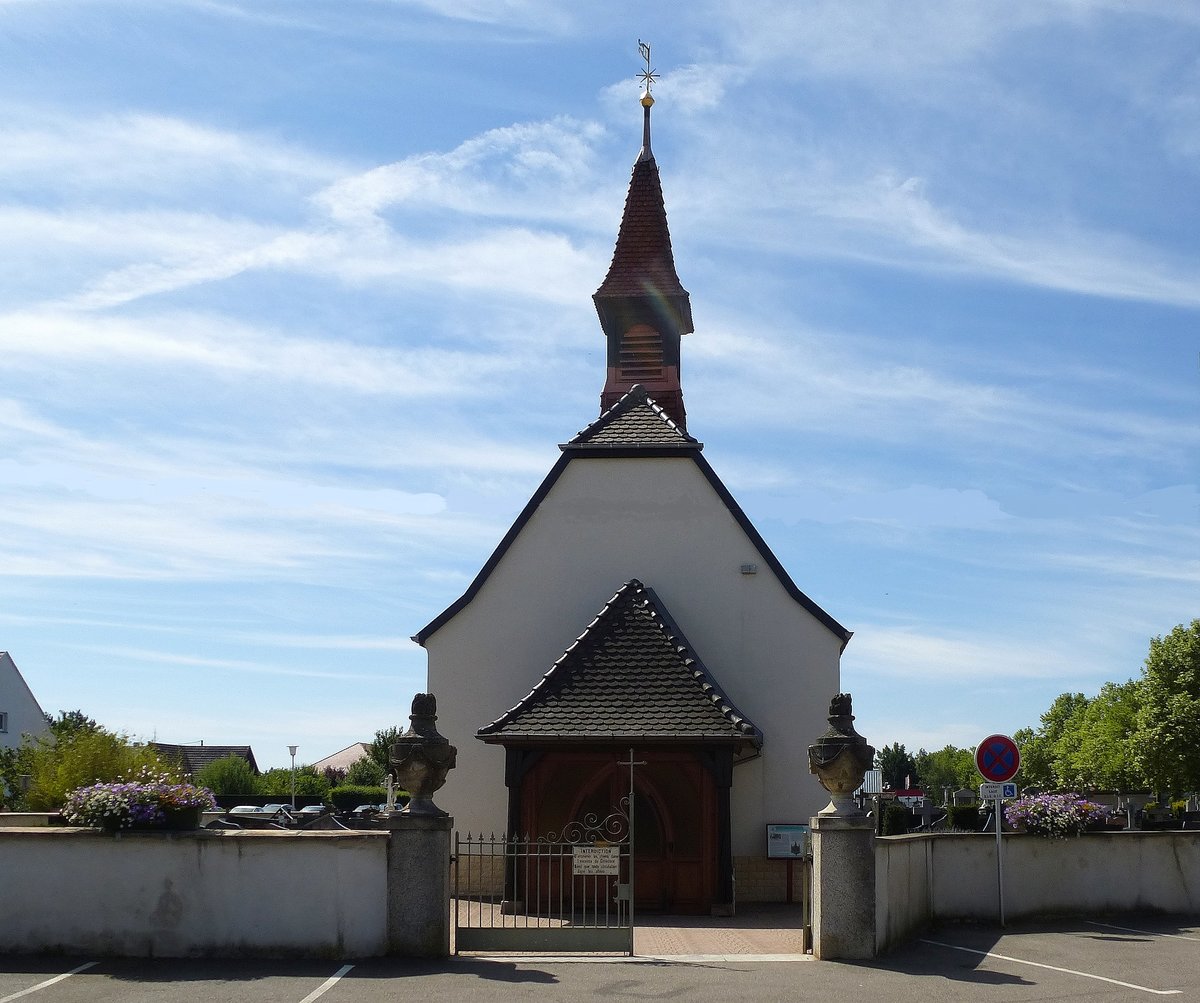 Habsheim, die Friedhofskirche  Notre-Dame-des-Champs, Juli 2017 