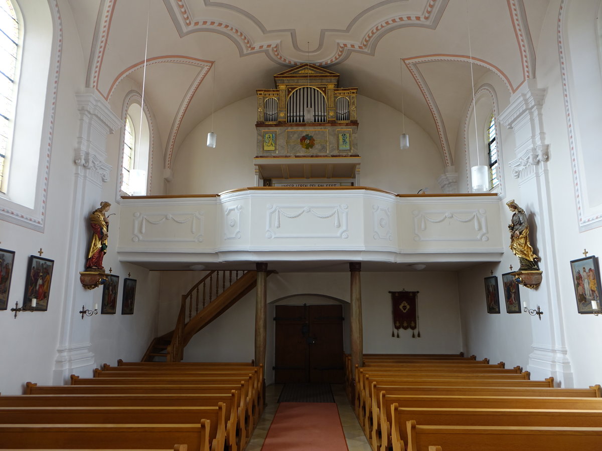 Hankofen, Orgelempore in der Pfarrkirche St. Georg (13.11.2016)