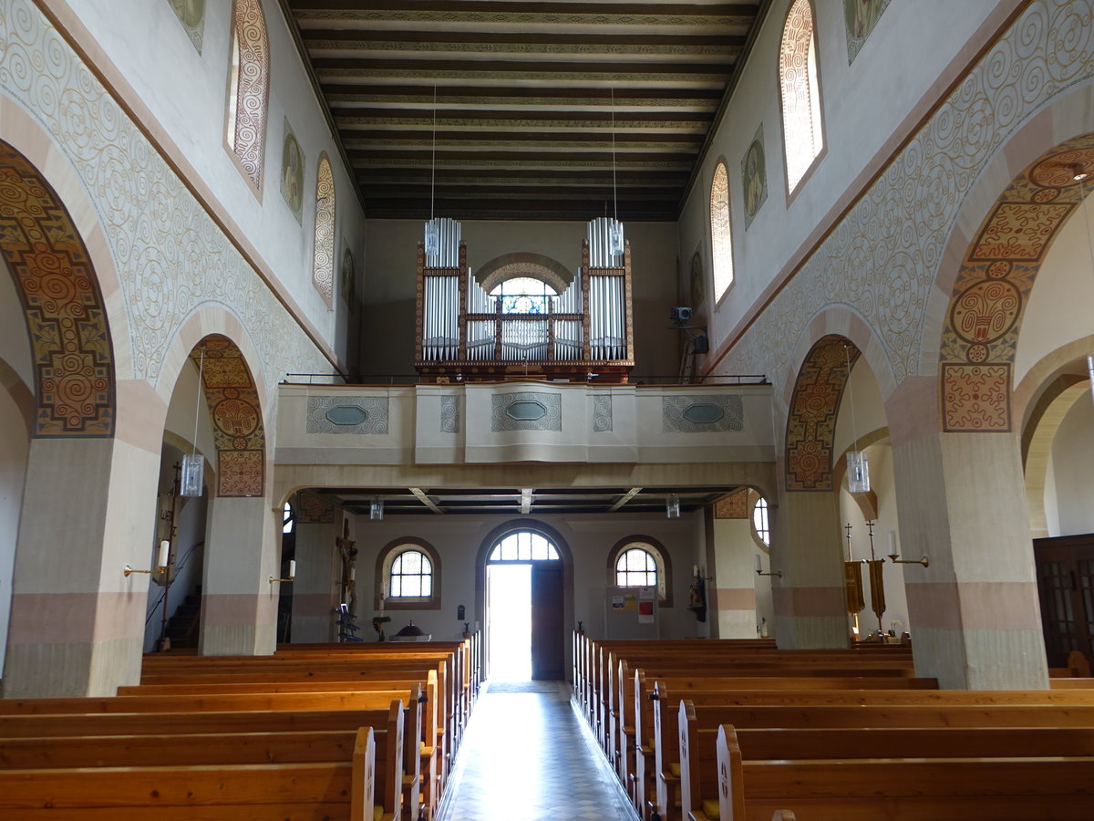 Harthausen, Orgelempore in der kath. Pfarrkirche St. Michael (19.08.2018)