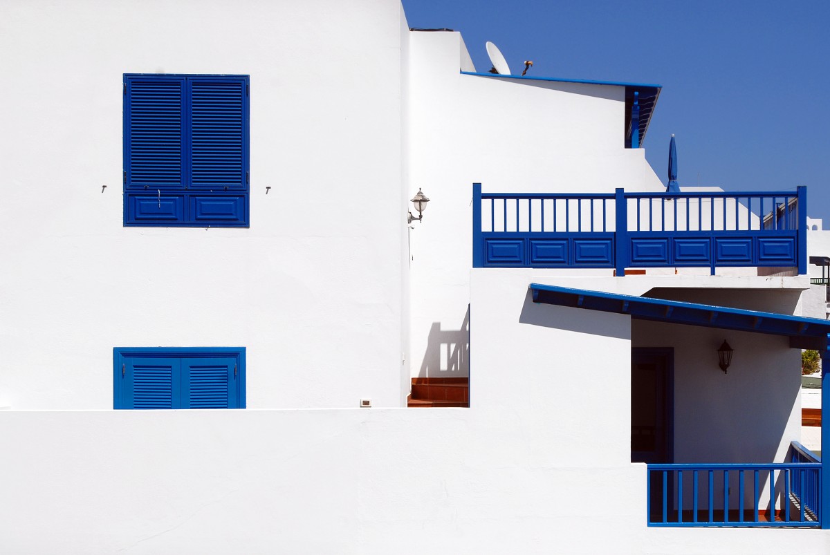 Hausfassade in Playa Blanca - Lanzarote. Aufnahme: April 2011.