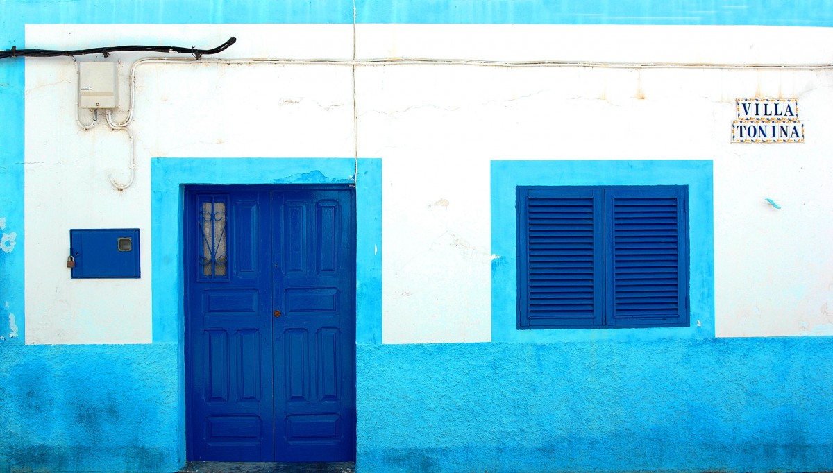 Hausfassade in Puerto de las Nieves - Aufnahme: Oktober 2009.