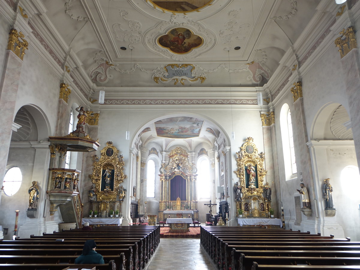 Hemau, barocke Ausstattung der Pfarrkirche St. Johannes (26.03.2017)