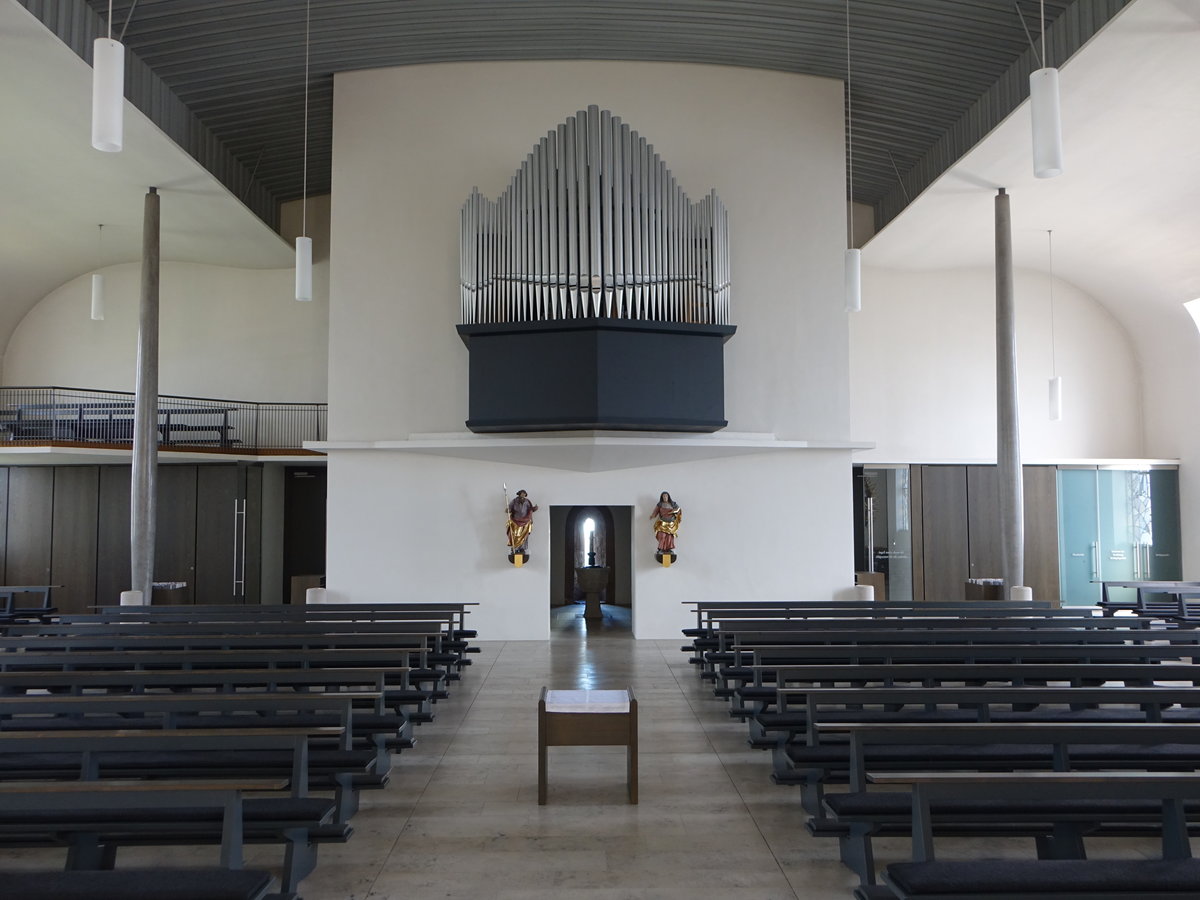 Heustreu, Orgelempore in der kath. St. Michael Kirche (08.07.2018)
