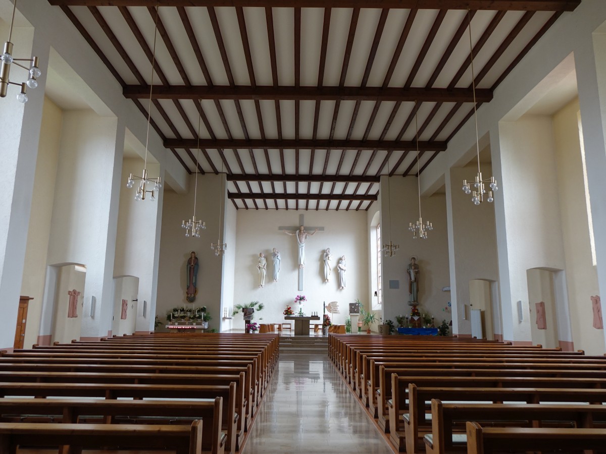 Hilsbach, Innenraum der Kath. St. Maria Kirche (31.05.2015)