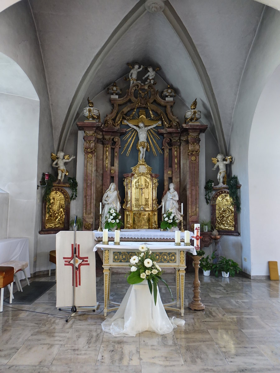 Hirschfeld, barocker Hochaltar in der St. Kilian Kirche (28.05.2017)