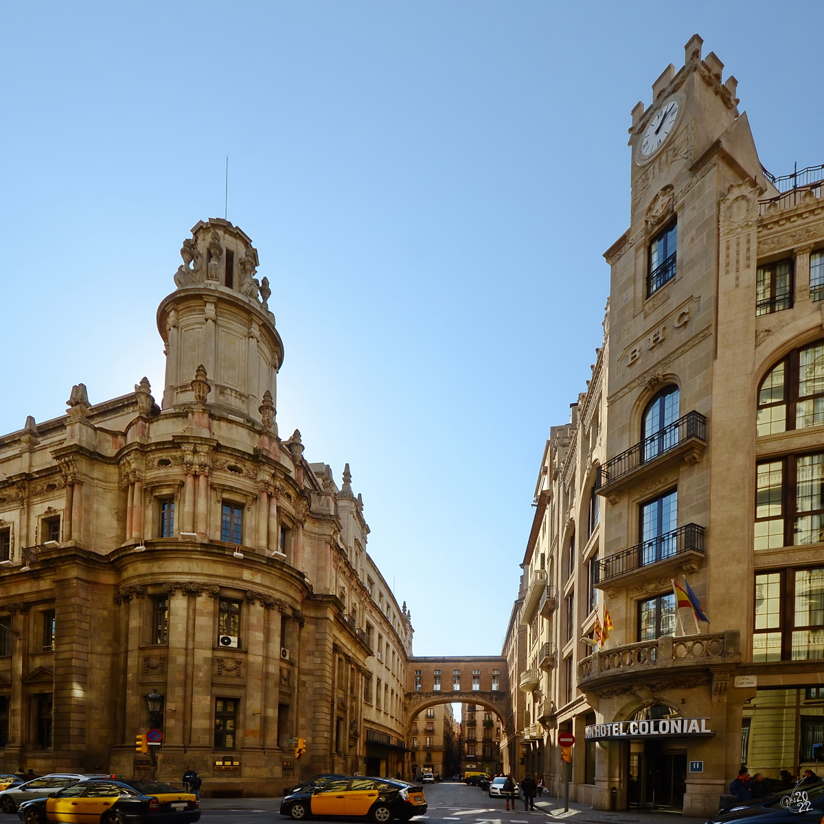 Historische Gebude in Barcelona, die als Hotel genutzt werden. (Februar 2013)
