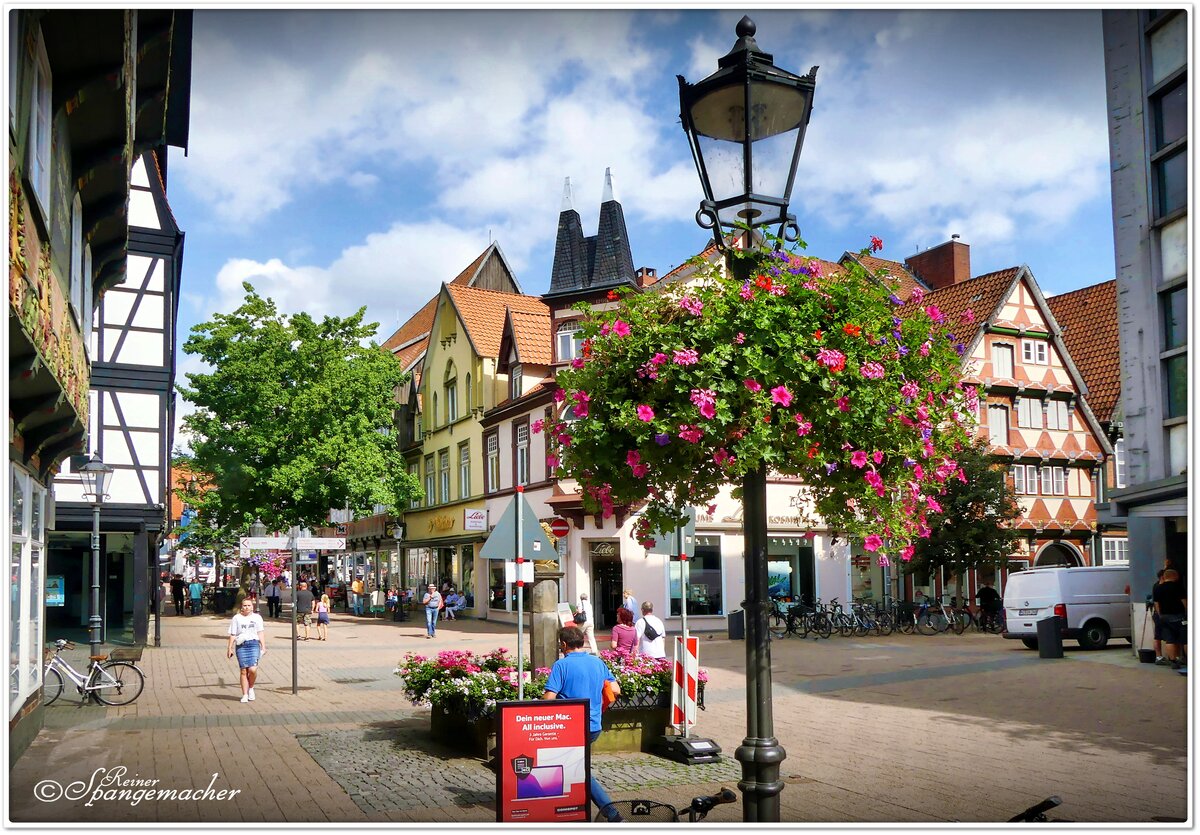Historische Innenstadt von Celle in der Sdheide. Ende August 2022