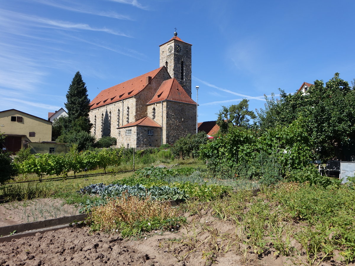 Hohenroth, kath. Pfarrkirche Maria Geburt, Saalkirche mit Satteldach, erbaut 1931 (08.07.2018)