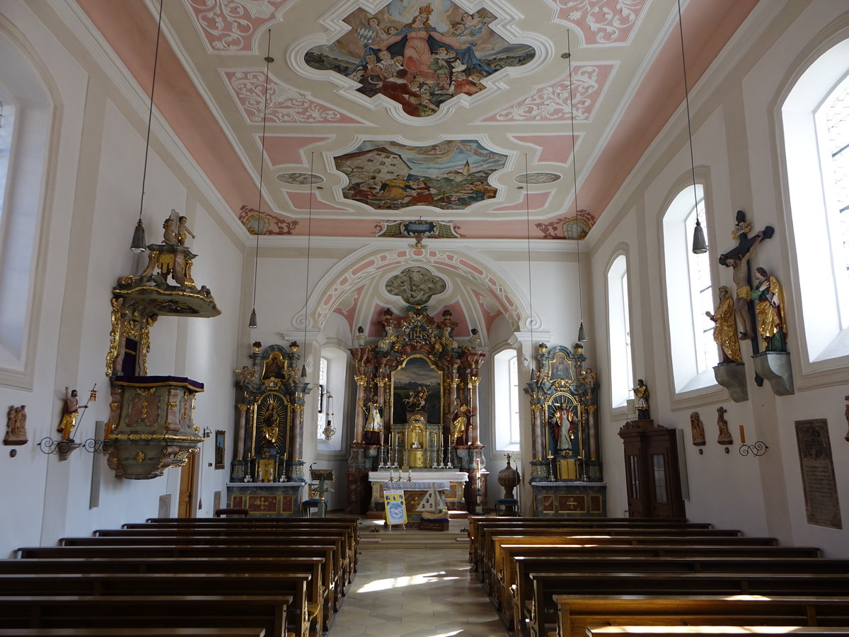 Holnstein, barocke Kanzel und Altre in der Pfarrkirche St. Georg (26.03.2017)