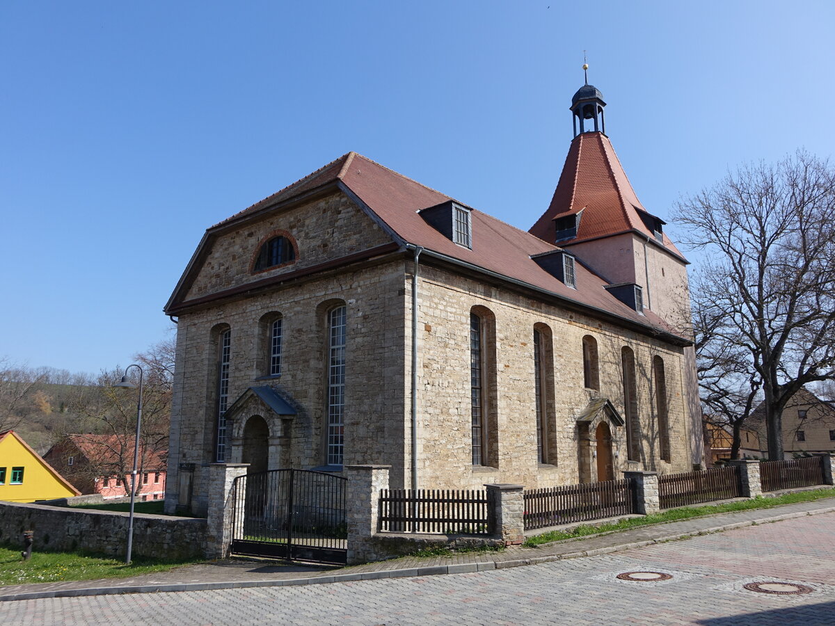 Hopfgarten, evangelische St. Vitus Kirche, erbaut von 1833 bis 1834 durch den Architekten Clemens Wenzeslaus Coudray (09.04.2023)