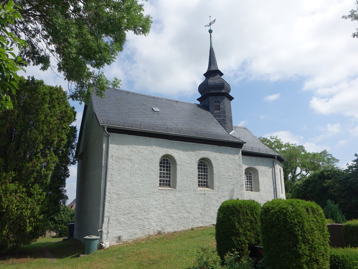 Illsitz, evangelische Kirche, erbaut im 13. Jahrhundert, 1880 umgebaut (24.06.2023)