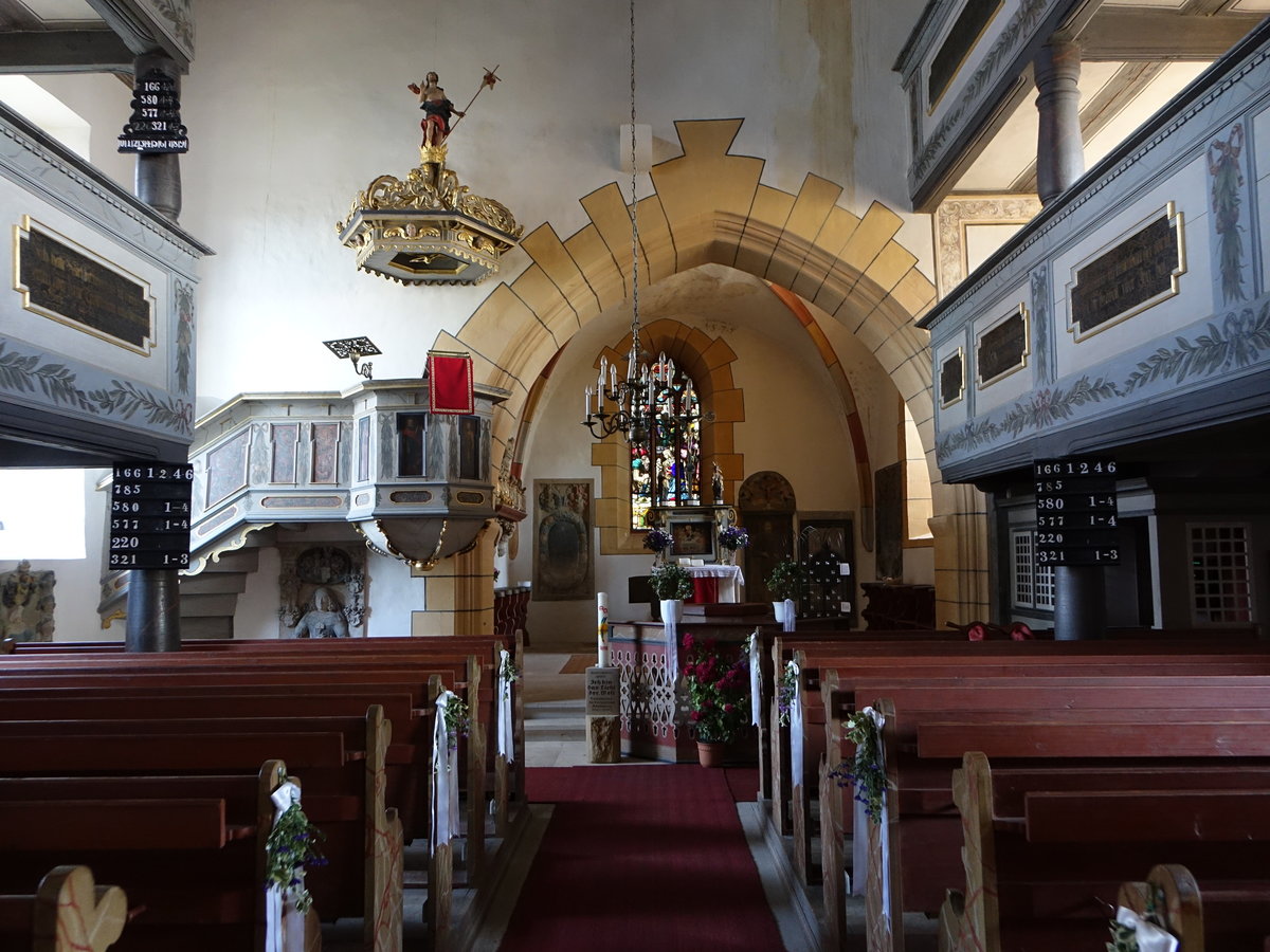 Irmelshausen, Innenraum der ev. Kirche St. Jakobus (15.10.2018)