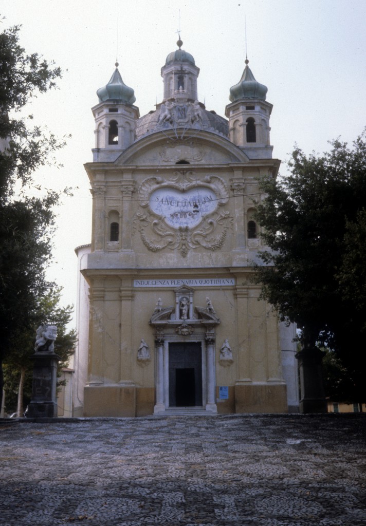 Italien, Ligurien: Santuario della Madonna della Costa in San Remo im August 1979. - Das barocke Kirchengebude wurde am 1. November 1832 eingeweiht.