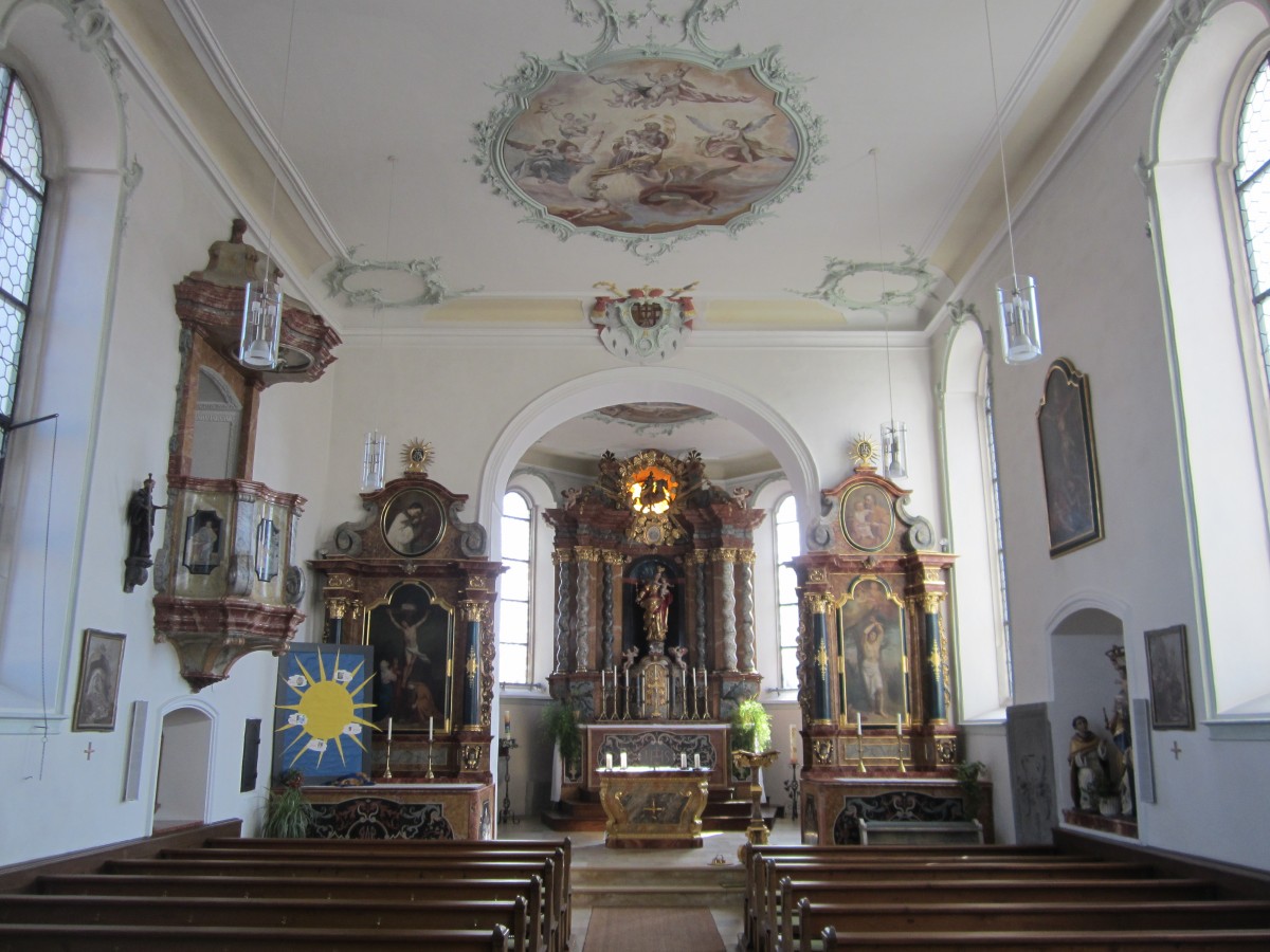 Ittendorf, Altre und Kanzel der Pfarrkirche St. Martin (09.03.2014)
