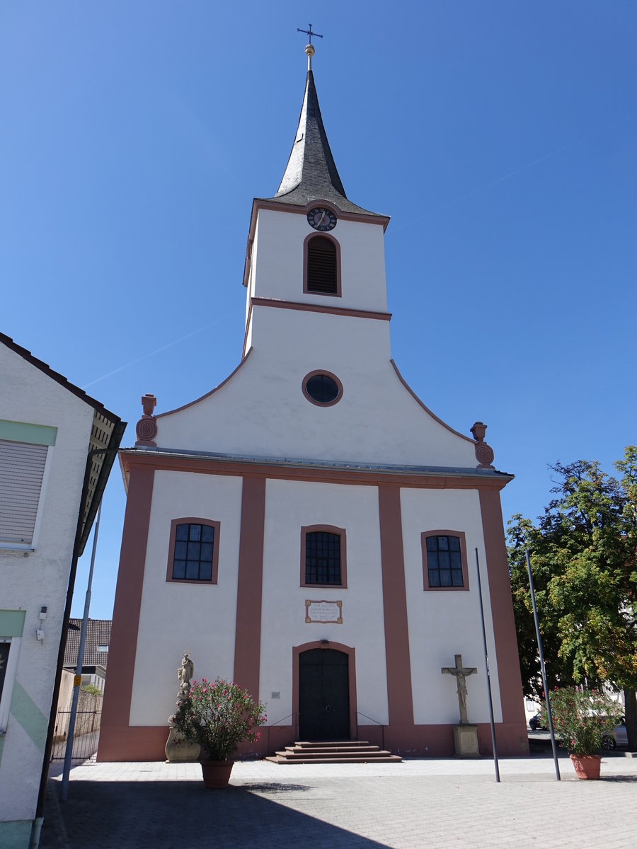 Jhlingen, kath. Pfarrkirche St. Martin, erbaut von 1782 bis 1784 durch den Baumeister Christian Messing (12.08.2017)