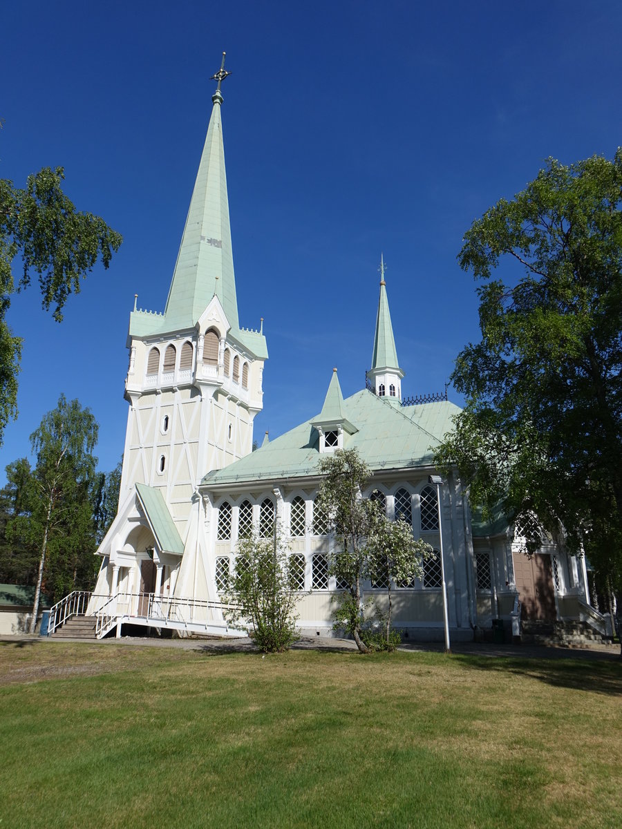Jokkmokk, neue Ev. Kirche, erbaut von 1887 bis 1888 vom Baumeister Johan Edler (01.06.2018)