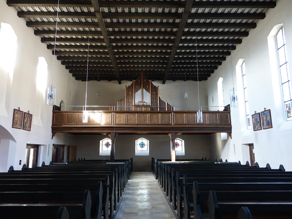 Karlsbach, Orgelempore in der kath. Pfarrkirche St. Josef (22.10.2018)