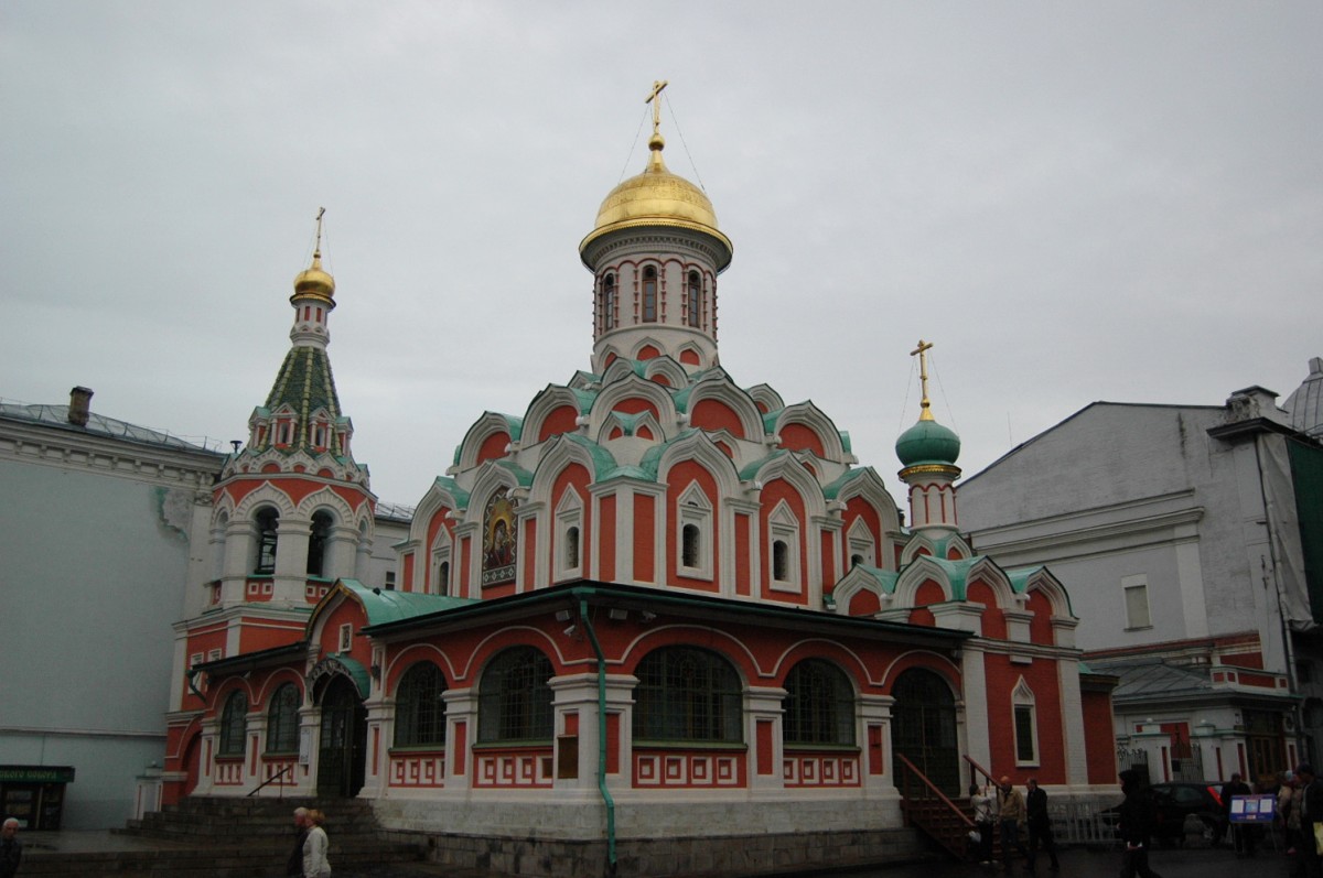 Kasaner Kathedrale Moskau. Bekannteste russisch-orthodoxe Kirchengebude am roten Platz in Moskau gesehen im September 2010  