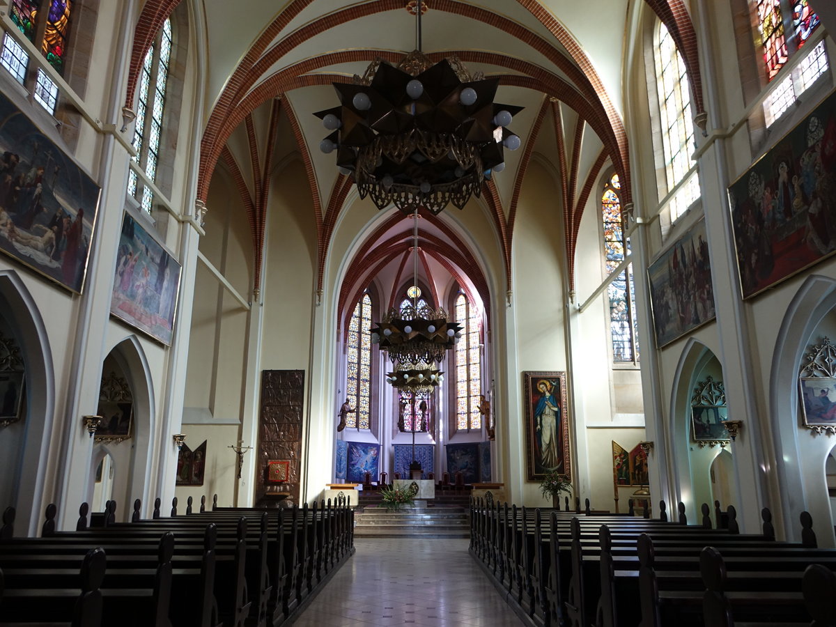 Katowice / Kattowitz, Innenraum der Maria Himmelfahrt Kirche (05.09.2020)