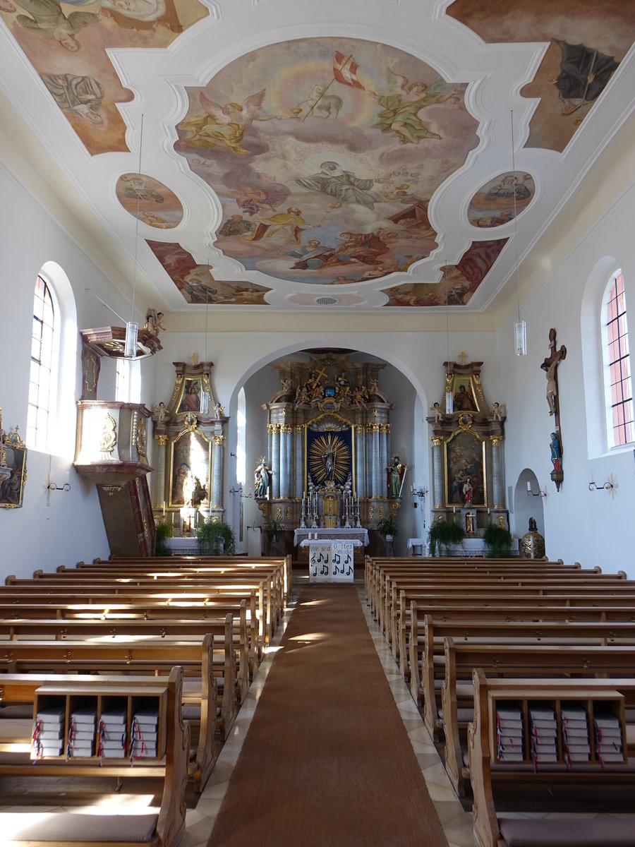 Kemnathen, barocke Ausstattung in der Pfarrkirche St. Walburga (26.03.2017)