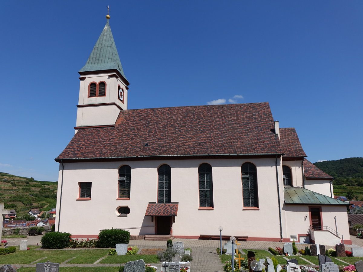 Kiechlinsbergen, St. Petronella Kirche, erbaut von 1813 bis 1815 durch Friedrich Arnold (14.08.2016)