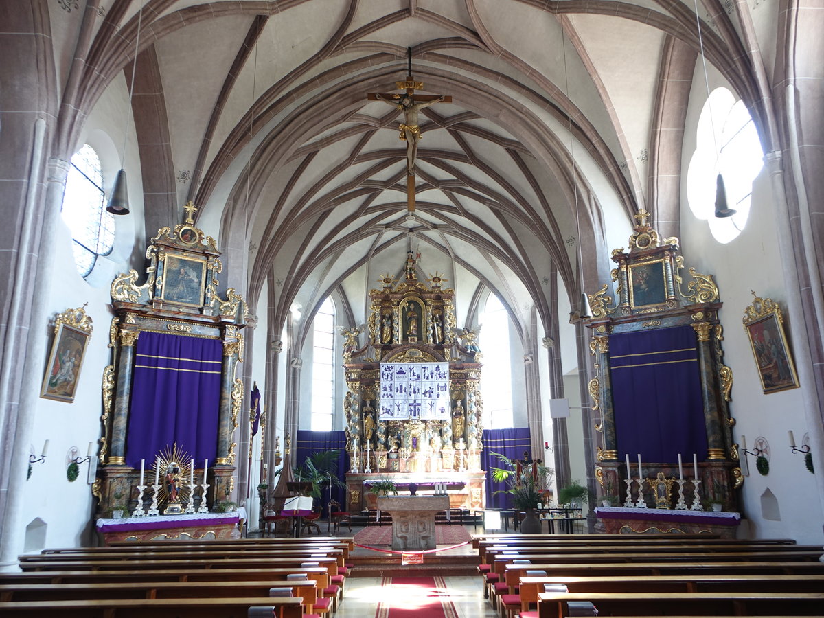 Kirchdorf am Inn, Innenraum der Pfarrkirche Maria Himmelfahrt (09.04.2017)