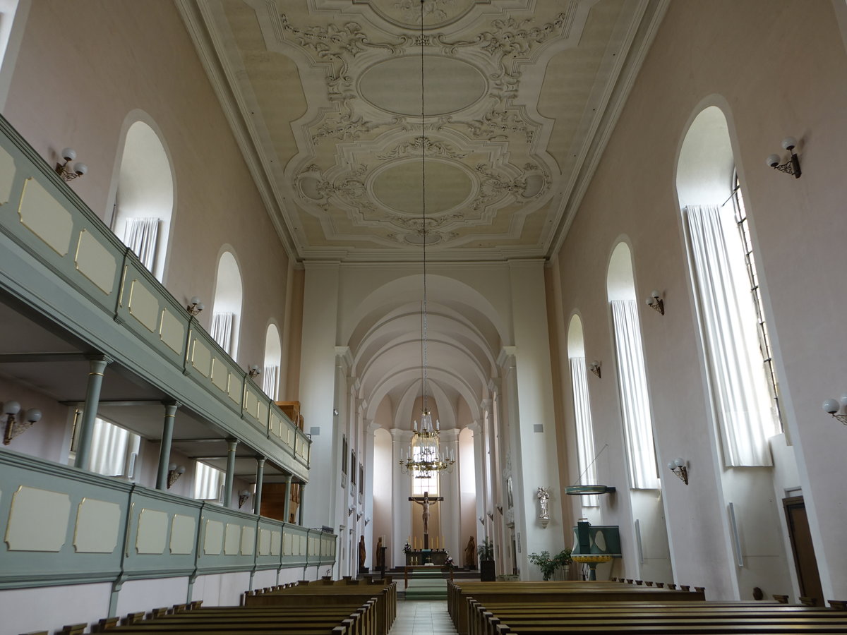 Kitzingen, barocker Innenraum der Ev. Stadtkirche (27.08.2017)
