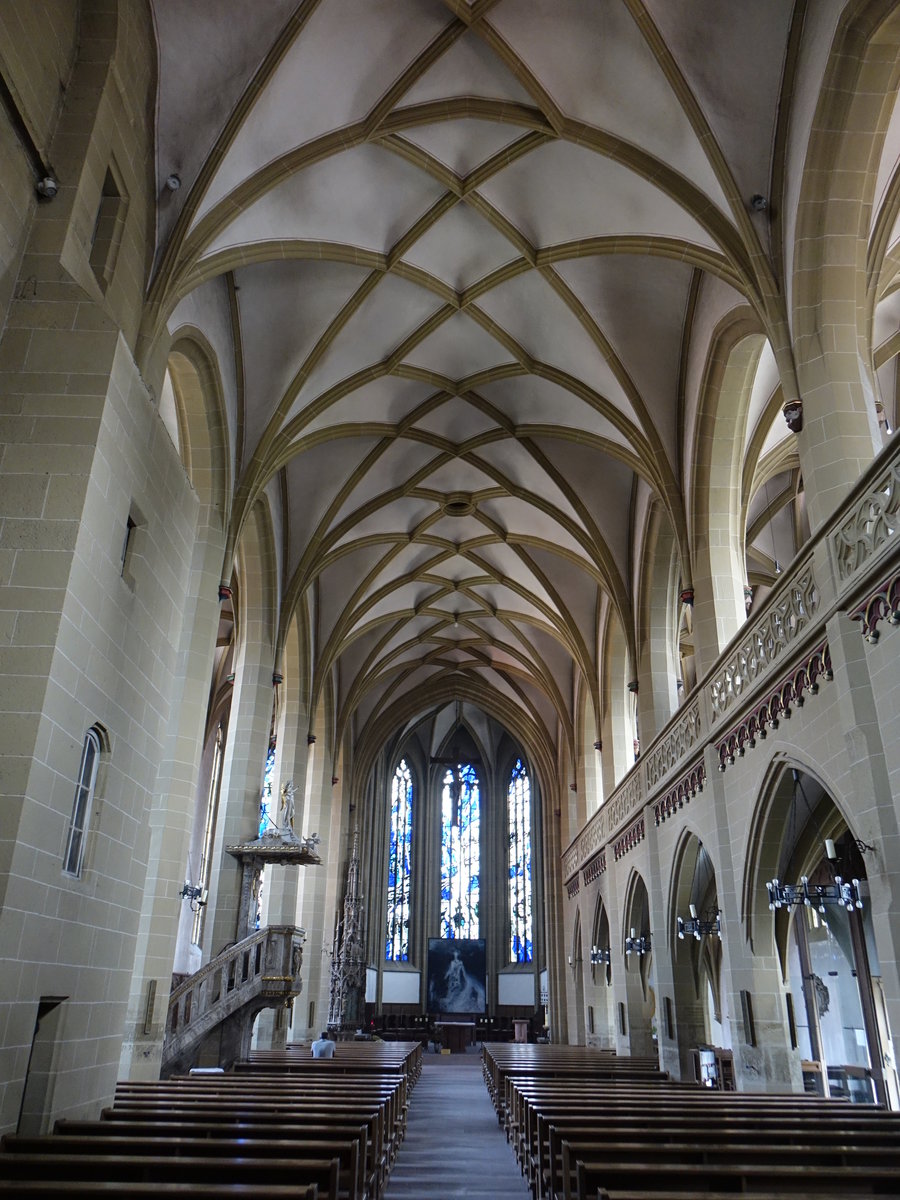 Kitzingen, Innenraum der kath. Stadtpfarrkirche St. Johannes (27.08.2017)