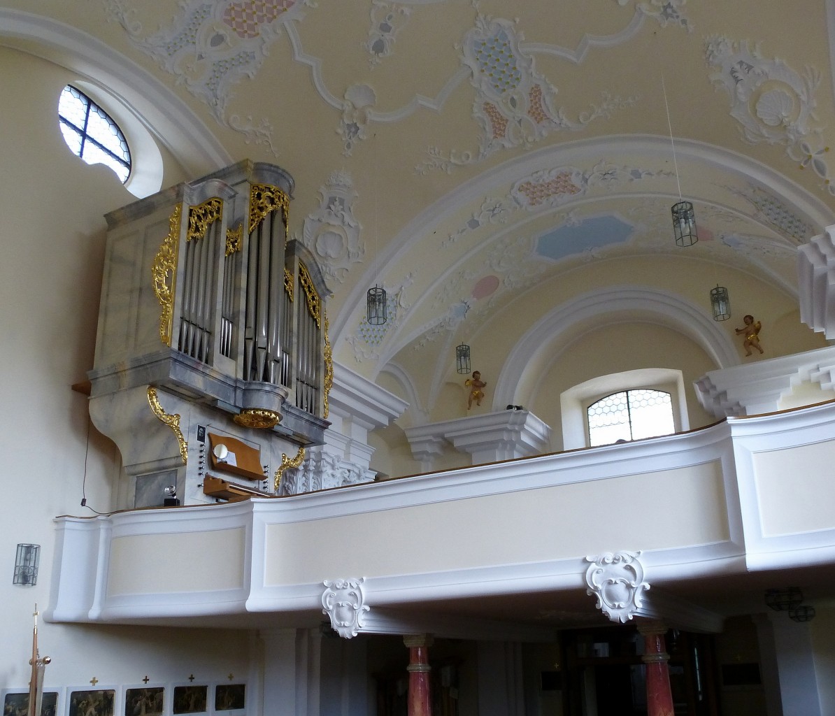 Kloster Marienburg, Blick zur Orgel in der Klosterkapelle, Sept.2015