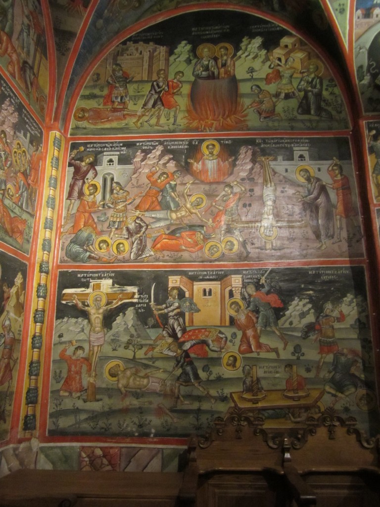 Kloster Metarmophosis, Fresken von 1552 in der Klosterkirche (04.05.2014)
