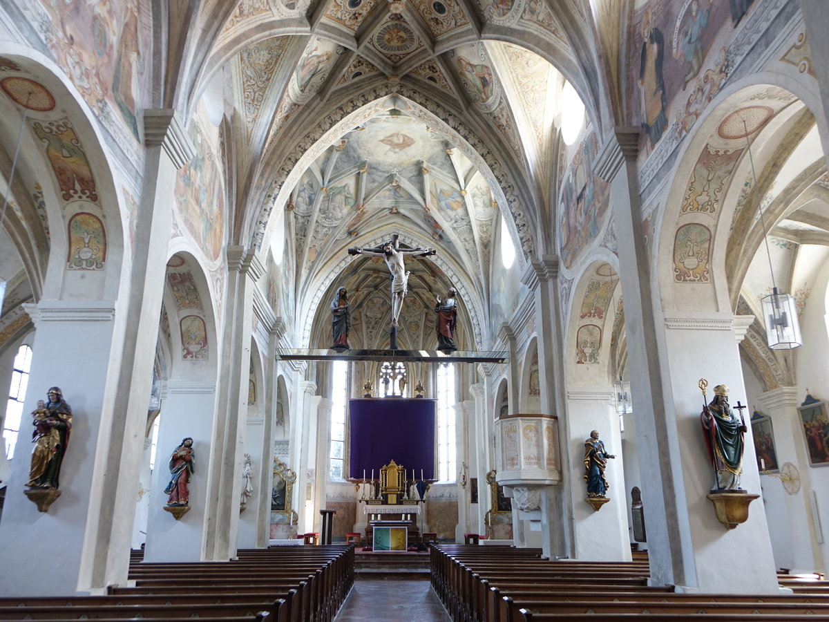 Kloster Seeon, Innenraum der Klosterkirche St. Lambert (02.04.2017)