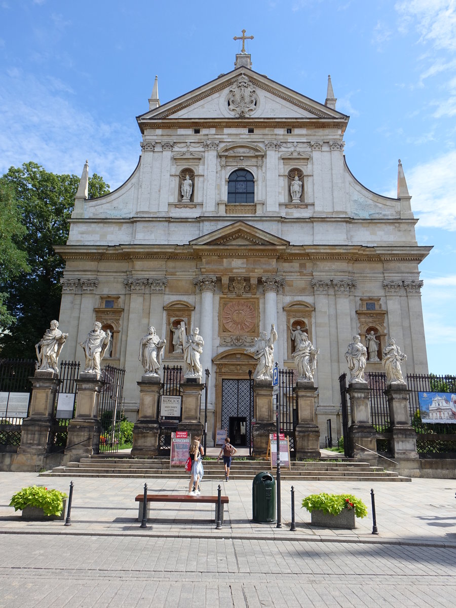 Krakau, Jesuitenkirche St. Peter und Paul, erbaut von 1605 bis 1619 durch Giovanni Trevano (04.09.2020)