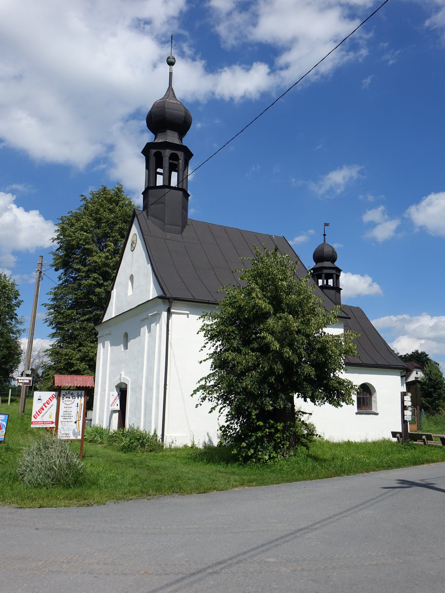 Krizov / Girsig, Kapelle des Hl. Franz Xaver, erbaut im 17. Jahrhundert (01.07.2020)