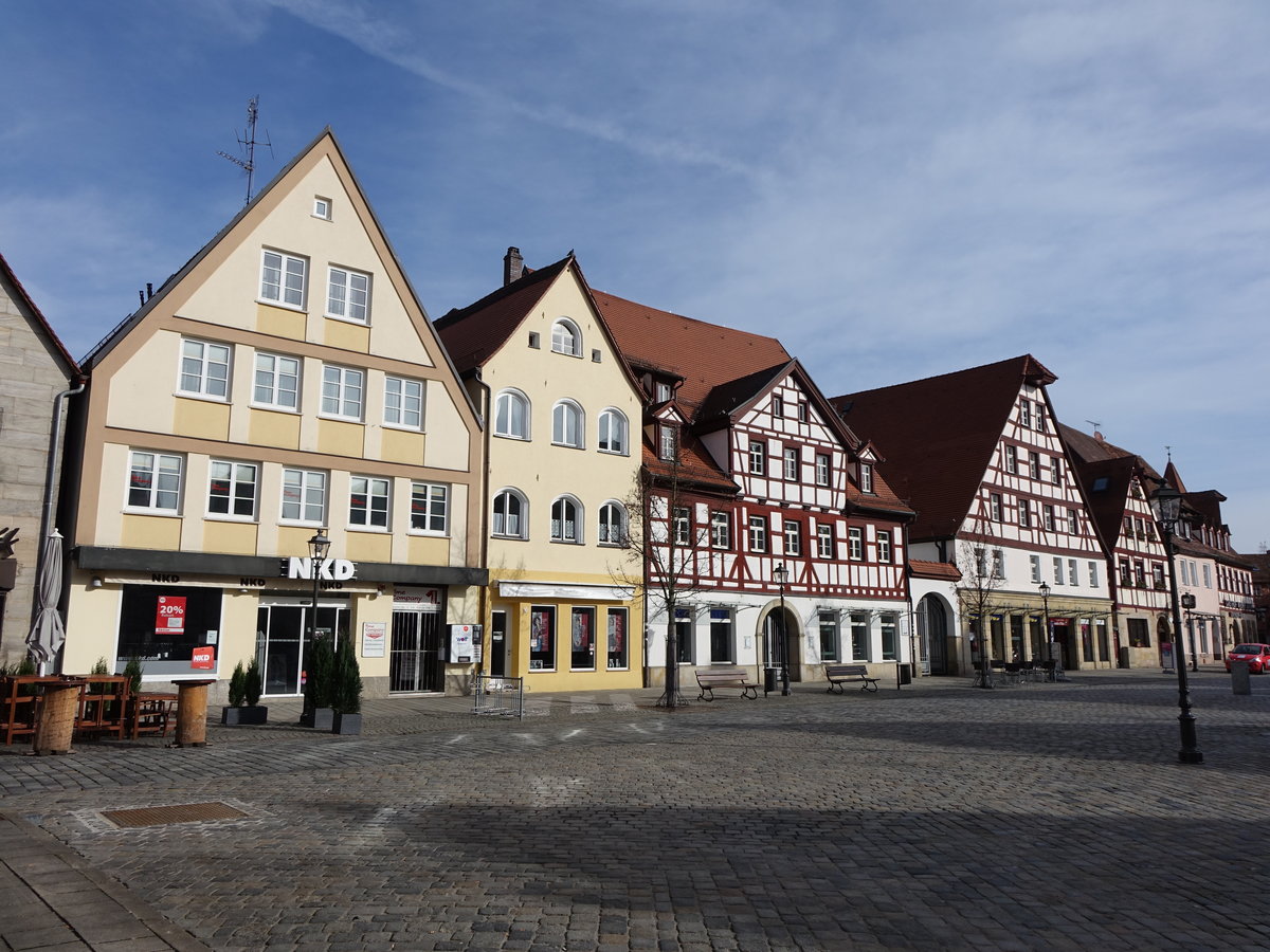 Lauf a. d. Pegnitz, Huser am Marktplatz (27.03.2016)