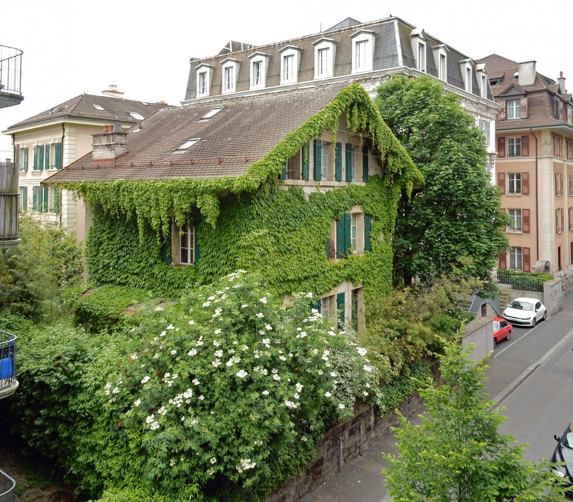 Lausanne, Rue du Simplon 41, “L’Alouette”, das grne Haus beim Bahnhof - 17.05.2015