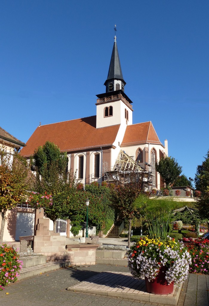 Lauterburg (Lauterbourg), die katholische Dreifaltigkeitskirche, erbaut 1716, Sept.2015