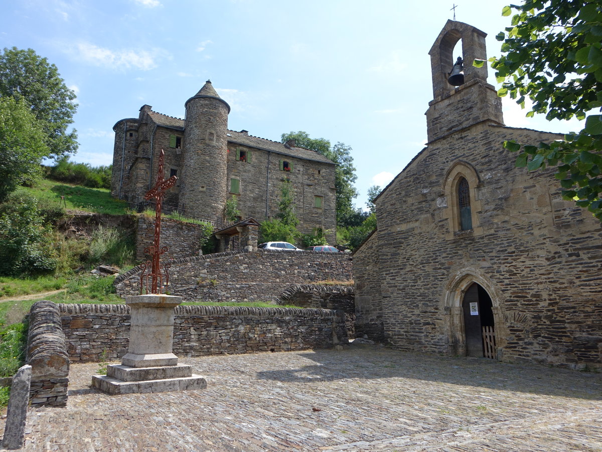 Le Bleymard, Priore Saint Jean und Kirche Saint-Jean du Bleymard, 12. Jahrhundert (31.07.2018)
