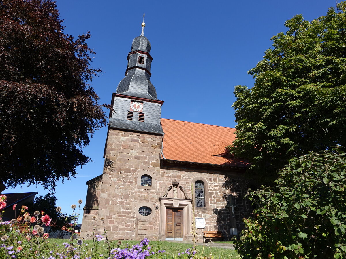 Lenterode, kath. Pfarrkirche St. Katharina, erbaut 1774 (26.09.2023)