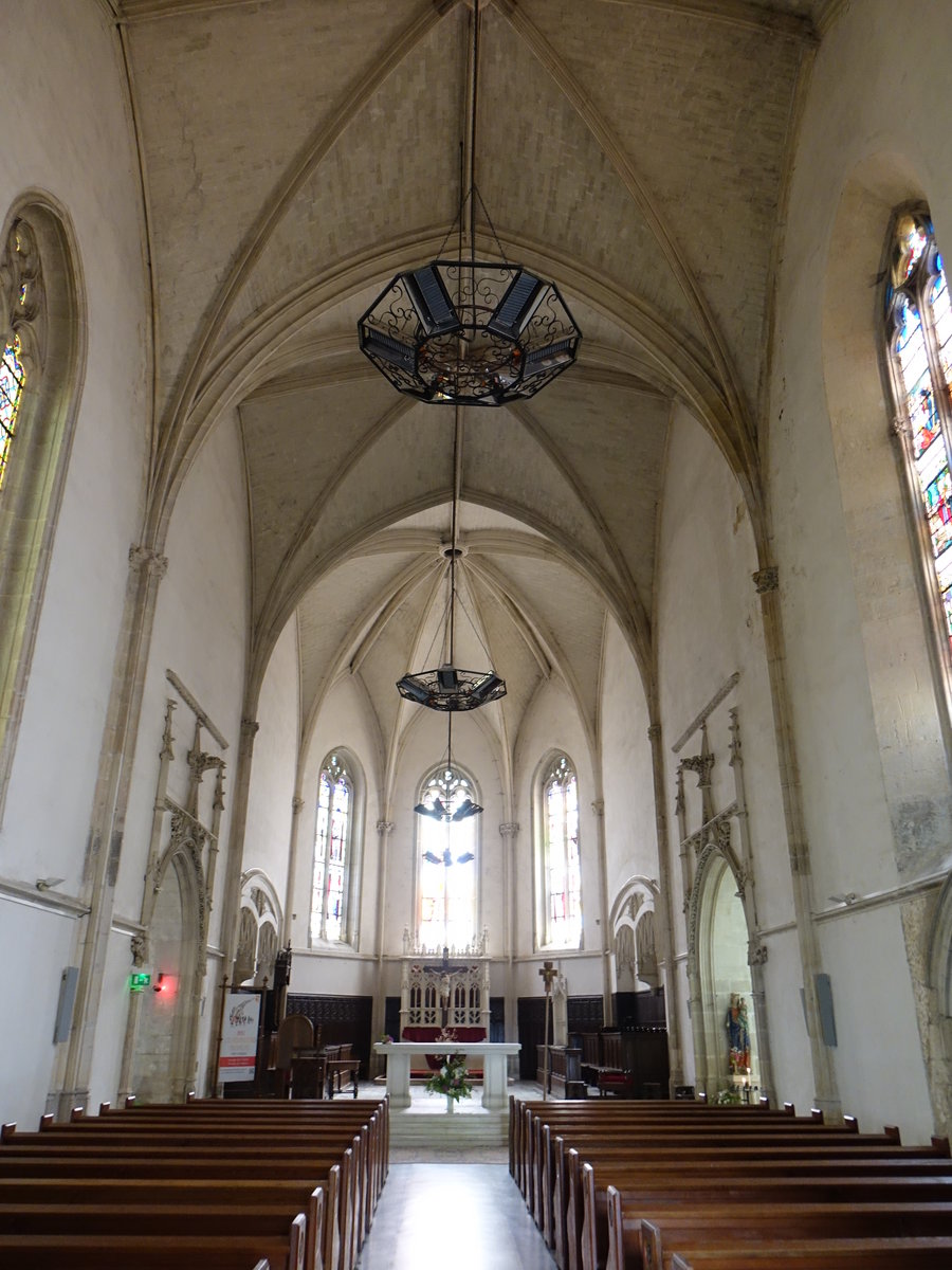 Liguge, Chor der Abteikirche St. Martin, erbaut im 16. Jahrhundert (09.07.2017)