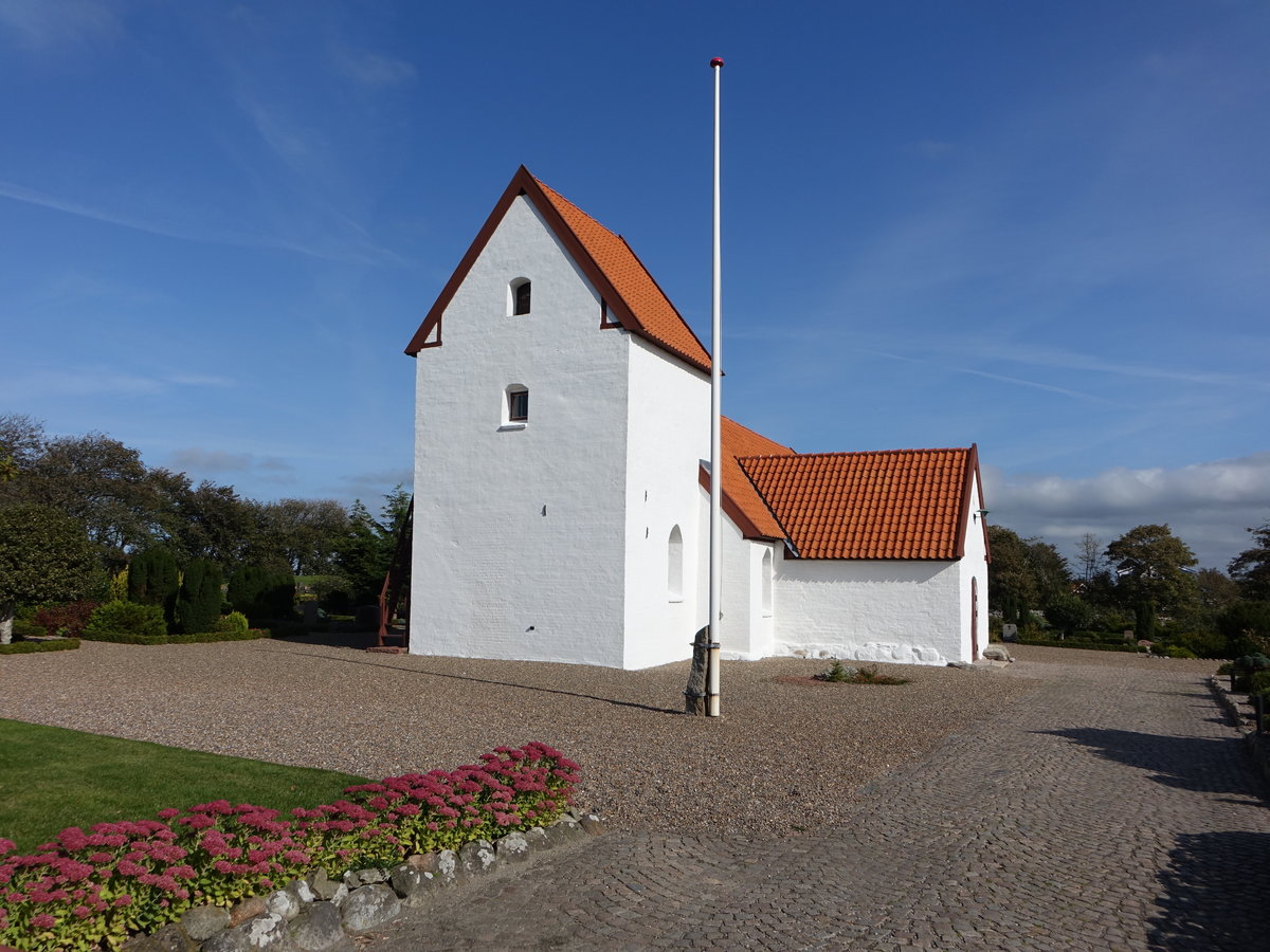 Lild, romanische evangelische Kirche, Granitquaderkirche, erbaut im 12. Jahrhundert (19.09.2020)