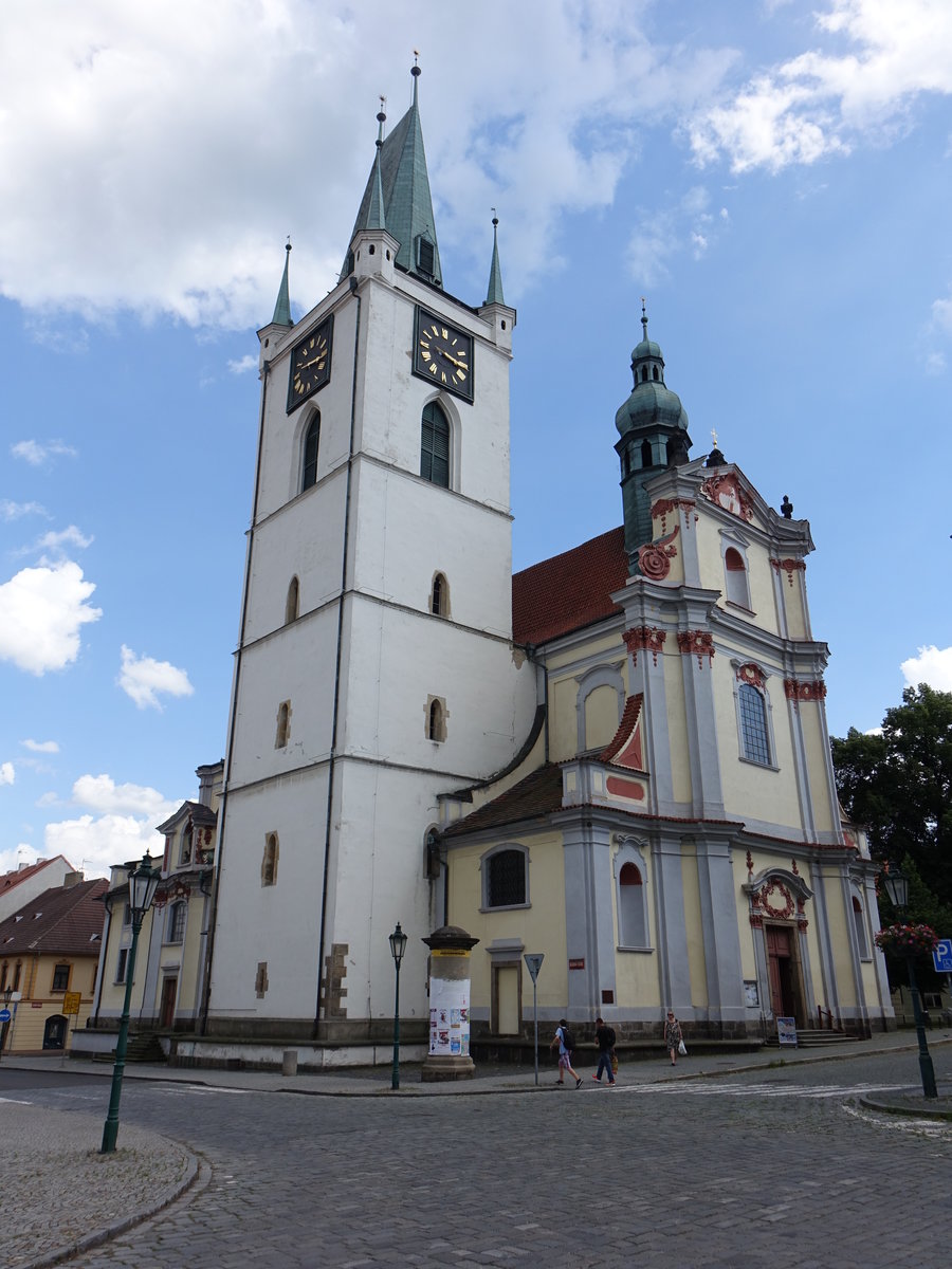 Litomerice / Leitmeritz, Klosterkirche St. Jakob, erbaut von 1730 bis 1740 durch Ottavio Broggio (27.06.2020)