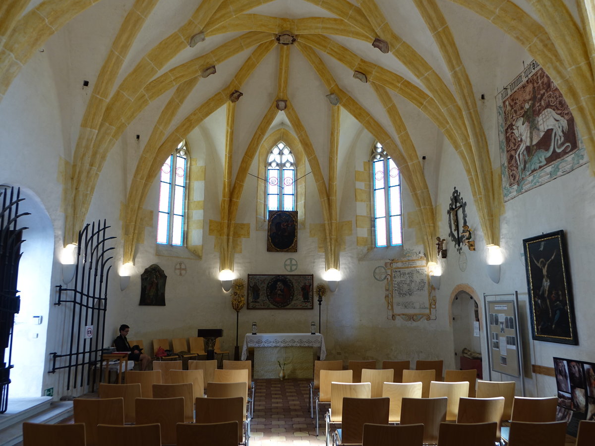 Litovel / Littau, gotischer Innenraum der St. Johannes Kapelle (01.08.2020)