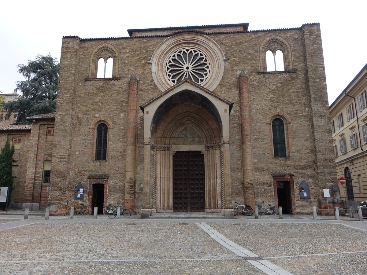 Lodi, San Francesco Kirche in der Via XX Settembre, erbaut im 13. Jahrhundert (01.10.2018)