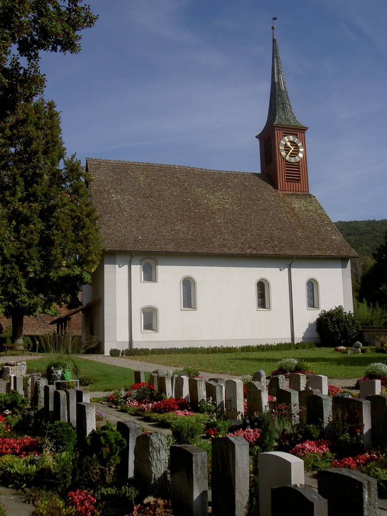 Lhningen, Reformierte Kirche, erbaut im 16. Jahrhundert (11.09.2011)