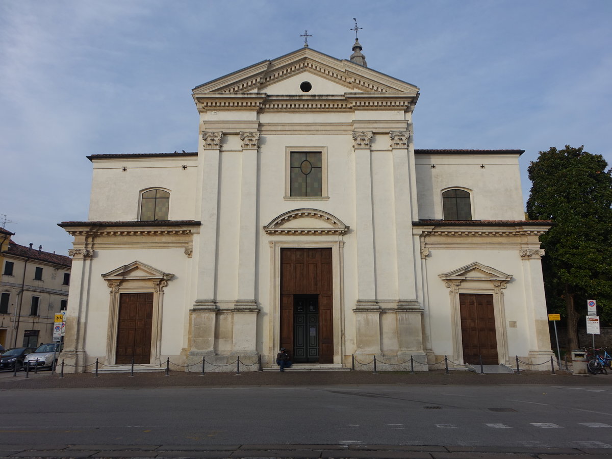 Lonigo, Chiesa Vecchia, erbaut bis 1543 in der Via Roma (28.10.2017)